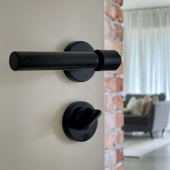 Poignée De Porte Helix 200 Plaine - Noir
