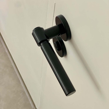 Poignée De Porte Helix 200 Plaine - Noir