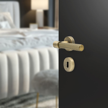 Poignée De Porte Helix 200 Stripe - Bronze Antique