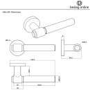 Poignée De Porte Helix 200 Stripe - Laiton