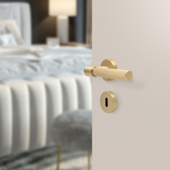 Poignée De Porte Helix 200 Stripe - Laiton