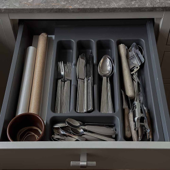 Range Couvert Tiroir Classic - Gris Foncé