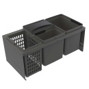 Poubelle De Tri Sélectif - Cube Compact Eco - Gris Foncé