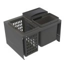 Poubelle De Tri Sélectif - Cube Compact Eco - Gris Foncé