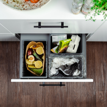 Poubelle De Tri Sélectif - Cube Compact Eco - Gris Foncé