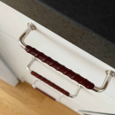 Poignée 1353 - Nickelé/Cuir Marron