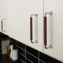 Poignée 1353 - Nickelé/Cuir Marron