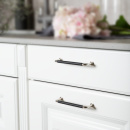 Poignée 1353 - Laiton Poli/Enveloppé De Cuir Marron