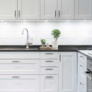 Poignée 1353 - Nickelé/Cuir Noir