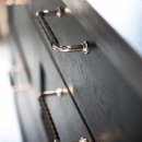 Poignée 1353 - Nickelé/Cuir Noir