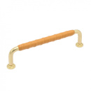 Poignée 1353 - Laiton Poli/Cuir Nature