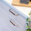 Poignée 1353 - Laiton Poli/Cuir Nature