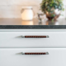 Poignée Norma 12 - Aspect Inoxydable/Cuir Marron