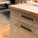 Poignée Norma 12 - Aspect Inoxydable/Cuir Marron