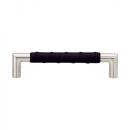 Poignée Norma 12 - Aspect Inoxydable/Cuir Noir