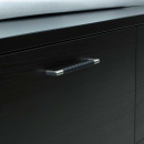 Poignée Norma 12 - Aspect Inoxydable/Cuir Noir