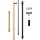 Poignée Rille - Laiton Brossé