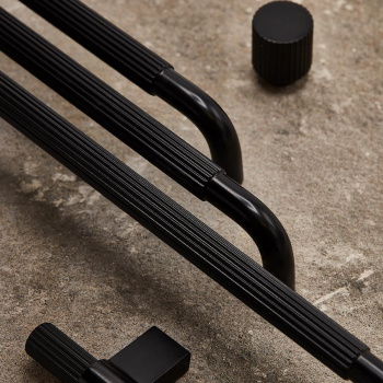 Poignée Helix Stripe/Plaque Arrière - Noir Mat