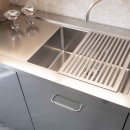 Poignée Helix Stripe - Fini Aspect Inoxydable