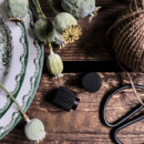 Bouton Helix Stripe - Noir Mat