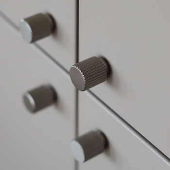 Bouton Helix Stripe - Fini Acier Inoxydable